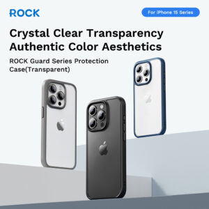 Rock Guard Series Case for Iphone 15 transparent-black - Image 3