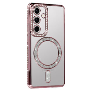 Bling Magsafe dėklas skirtas Samsung Galaxy A36 5G pink - Image 2