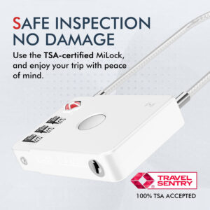 MiLi GPS Bluetooth MiLock Tracker HD-P16-L (Apple only) luggage lock white - Image 3