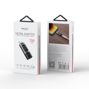 Yesido Adapter OTG GS25 - Lightning (male) to Type C (female) - with LCD display juodos spalvos - Image 6
