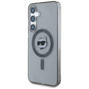 Original Pouch KARL LAGERFELD Button Choupette Head Printed Logo Magsafe skirtas Samsung Galaxy S25 juodos spalvos - Image 2