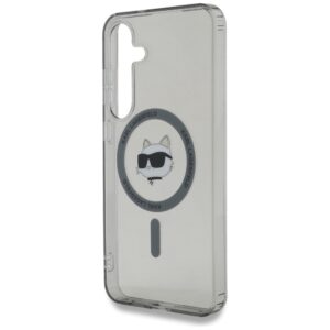 Original Pouch KARL LAGERFELD Button Choupette Head Printed Logo Magsafe skirtas Samsung Galaxy S25 juodos spalvos - Image 6