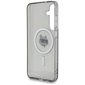 Original Pouch KARL LAGERFELD Button Choupette Head Printed Logo Magsafe skirtas Samsung Galaxy S25 juodos spalvos - Image 7