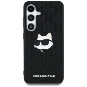 Original Pouch KARL LAGERFELD Leather Monogram Pin Logo Choupette Head skirtas Samsung Galaxy S25 juodos spalvos - Image 3