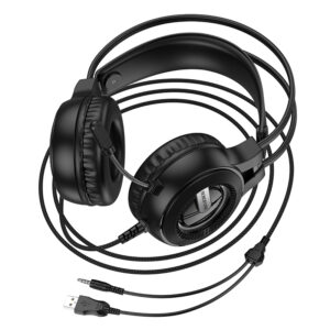 Borofone ausinės BO111 Eminent gaming with microphone juodos spalvos - Image 3