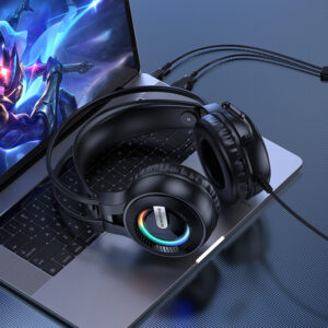 Borofone ausinės BO111 Eminent gaming with microphone juodos spalvos - Image 4
