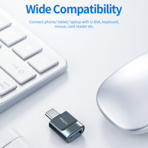 Rock Adapter CA03 - USB (female) to Type C (male) - dark pillows spalvos - Image 2