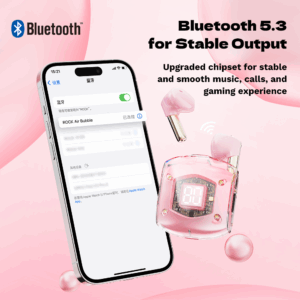 Rock Bluetooth ausinės TWS Air Bubble juodos spalvos - Image 9