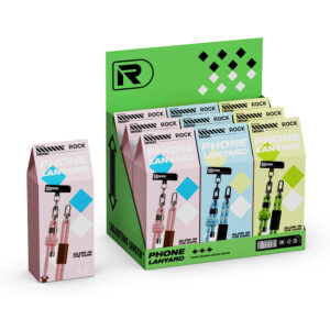 Rock Universal phone lanyard Glow in the Dark long, neck strap blue - Image 9