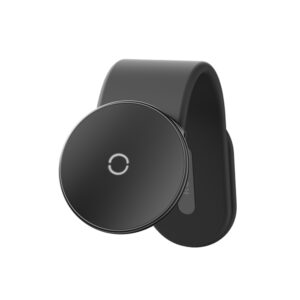 Rock Magnetic car holder Q11 with stick-on base with velcro to dashboard juodos spalvos - Image 2