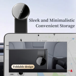 Rock Magnetic car holder Q11 with stick-on base with velcro to dashboard juodos spalvos - Image 4