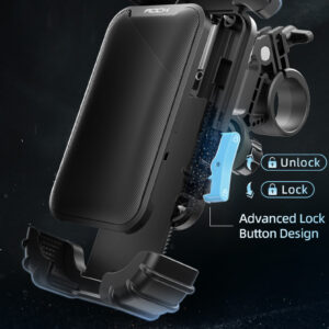 Rock Bike phone holder to handlebar juodos spalvos - Image 4