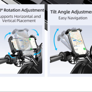 Rock Bike phone holder to handlebar juodos spalvos - Image 9