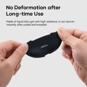 Rock Silicone case skirtas Airpods 3 juodos spalvos - Image 3