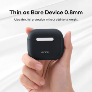 Rock Silicone case skirtas Airpods 3 juodos spalvos - Image 4
