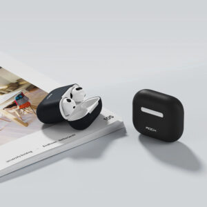 Rock Silicone case skirtas Airpods 3 juodos spalvos - Image 5