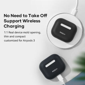 Rock Silicone case skirtas Airpods 3 juodos spalvos - Image 9