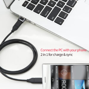 Rock Adapter - Type C (female) to USB (male) - juodos spalvos - Image 2