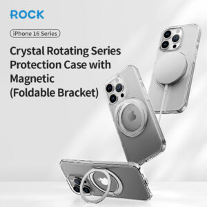 Rock Crystal Rotating Series Magnetic dėklas skirtas Apple iPhone 16 Pro skaidrus - Image 2