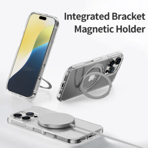 Rock Crystal Rotating Series Magnetic dėklas skirtas Apple iPhone 16 Pro skaidrus - Image 3