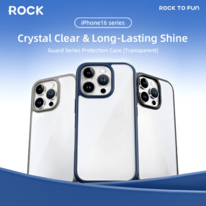 Rock Guard Series dėklas skirtas Apple iPhone 16 Pro skaidrus-pilkos spalvos - Image 2