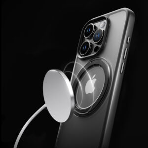 Rock Crystal Rotating Touch Series Magnetic dėklas skirtas Apple iPhone 16 Pro juodos spalvos - Image 8
