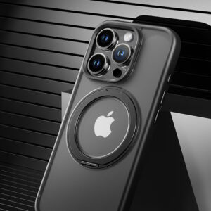 Rock Crystal Rotating Touch Series Magnetic dėklas skirtas Apple iPhone 16 Pro juodos spalvos - Image 9