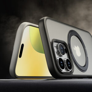 Rock Crystal Rotating Touch Series Magnetic dėklas skirtas Apple iPhone 16 Pro Max juodos spalvos - Image 3