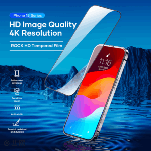 Rock Tempered glass HD Full-coverage Anti-static for Iphone 15 Pro - Image 3