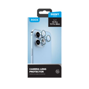 Rock Tempered glass Shiny Series Camera Lens on camera for Iphone 15/15 Plus (lens 2 pieces) juodos spalvos - Image 8