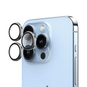 Rock Tempered glass Pure Series Camera Lens on camera for Iphone 16 Pro/16 Pro Max (lens 3 pieces) juodos spalvos - Image 2