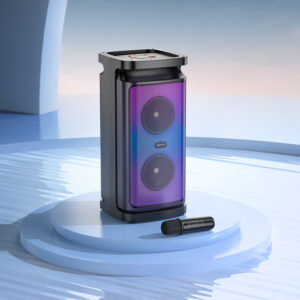 Borofone Portable Bluetooth Speaker BP25 Vida with microphone juodos spalvos - Image 6