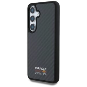 Original dėklas RED BULL Real Carbon Fiber Shiny Logo MagSafe skirtas Samsung Galaxy S25 juodos spalvos - Image 2