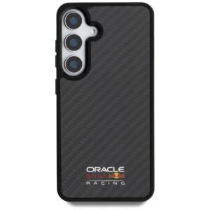 Original dėklas RED BULL Real Carbon Fiber Shiny Logo MagSafe skirtas Samsung Galaxy S25 juodos spalvos - Image 3