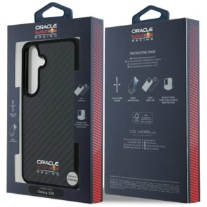 Original dėklas RED BULL Real Carbon Fiber Shiny Logo MagSafe skirtas Samsung Galaxy S25 juodos spalvos - Image 8
