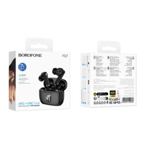 Borofone TWS Bluetooth ausinės FQ7 Treasure ANC+ENC juodos spalvos - Image 5