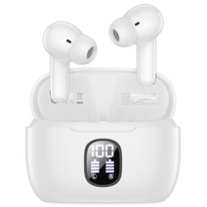 Borofone TWS Bluetooth ausinės FQ7 Treasure ANC+ENC baltos spalvos - Image 2
