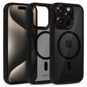 Liavec Hybrid Smoke Magsafe dėklas skirtas Apple iPhone 15 Pro - Image 2