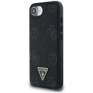 Original dėklas GUESS Grained Hot Stamp Peony Triangle Logo MagSafe skirtas Apple iPhone 17e/16e juodos spalvos - Image 2