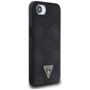 Original dėklas GUESS Grained Hot Stamp Peony Triangle Logo MagSafe skirtas Apple iPhone 17e/16e juodos spalvos - Image 4