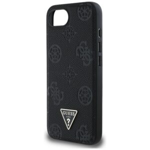 Original dėklas GUESS Grained Hot Stamp Peony Triangle Logo MagSafe skirtas Apple iPhone 17e/16e juodos spalvos - Image 6