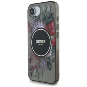 Original dėklas GUESS IML Flowers MagSafe skirtas Apple iPhone 17e/16e juodos spalvos - Image 2