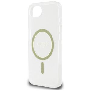Original dėklas GUESS IML Glitter Circle MagSafe skirtas Apple iPhone 17e/16e skaidrus - Image 6