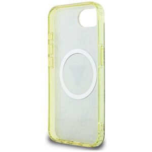 Original dėklas GUESS IML Metal Glitter 4G Circle Triangle MagSafe skirtas Apple iPhone 17e/16e rudos spalvos - Image 7