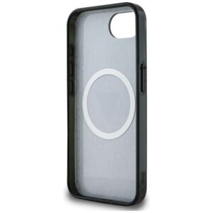Original dėklas GUESS IML Metal Glitter 4G Circle Triangle MagSafe skirtas Apple iPhone 17e/16e juodos spalvos - Image 7