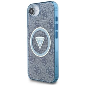 Original dėklas GUESS IML Metal Glitter 4G Circle Triangle MagSafe skirtas Apple iPhone 17e/16e blue - Image 2