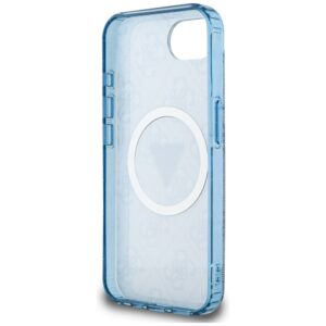 Original dėklas GUESS IML Metal Glitter 4G Circle Triangle MagSafe skirtas Apple iPhone 17e/16e blue - Image 7