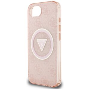 Original dėklas GUESS IML Metal Glitter 4G Circle Triangle MagSafe skirtas Apple iPhone 17e/16e pink - Image 6