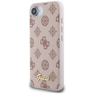 Original dėklas GUESS Peony Script Logo MagSafe skirtas Apple iPhone 17e/16e rudos spalvos - Image 2