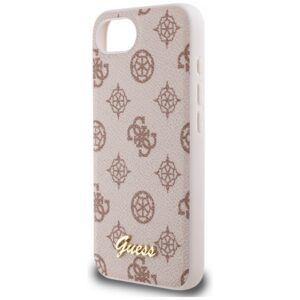 Original dėklas GUESS Peony Script Logo MagSafe skirtas Apple iPhone 17e/16e rudos spalvos - Image 6